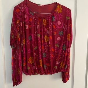 Free People Floral Blouse *MINT CONDITION*